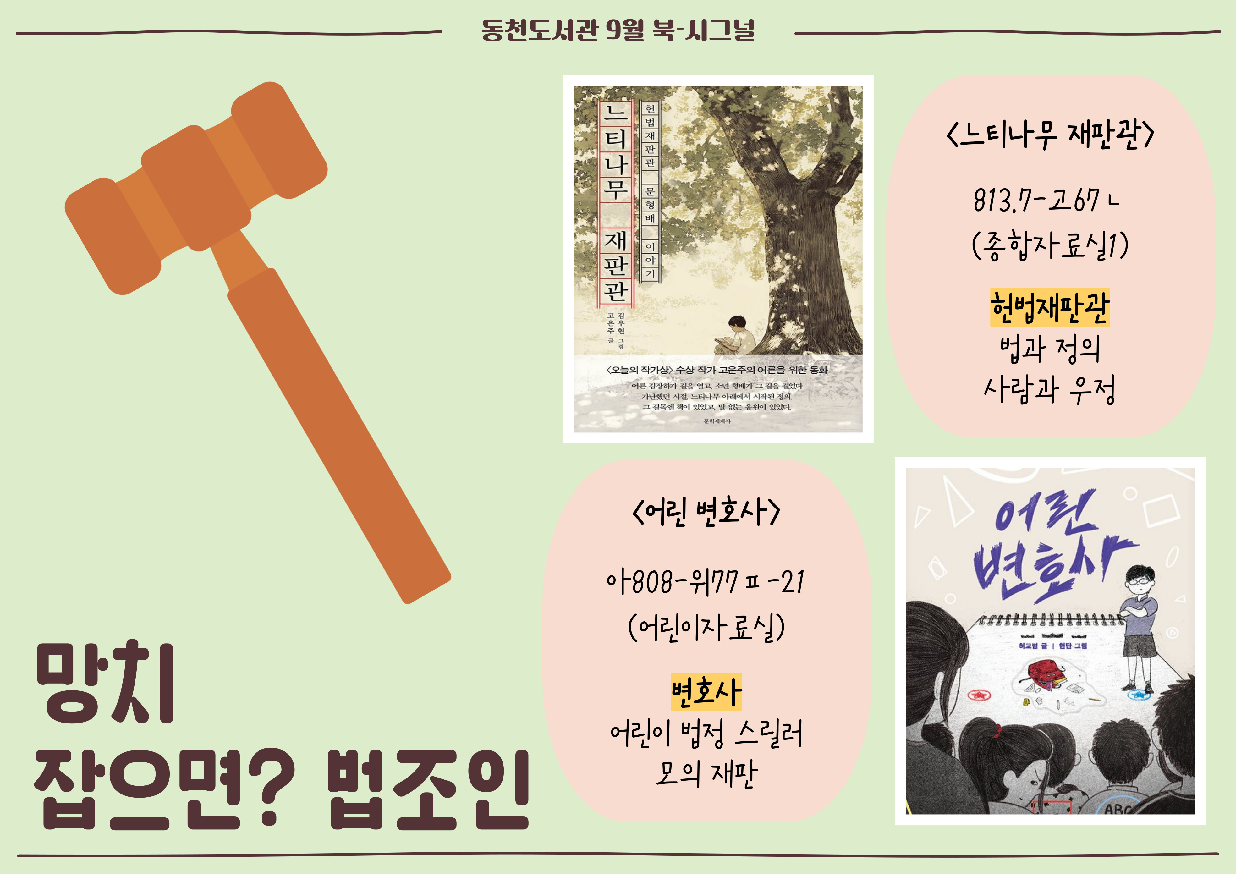 <느티나무 재판관>
<어린 변호사>